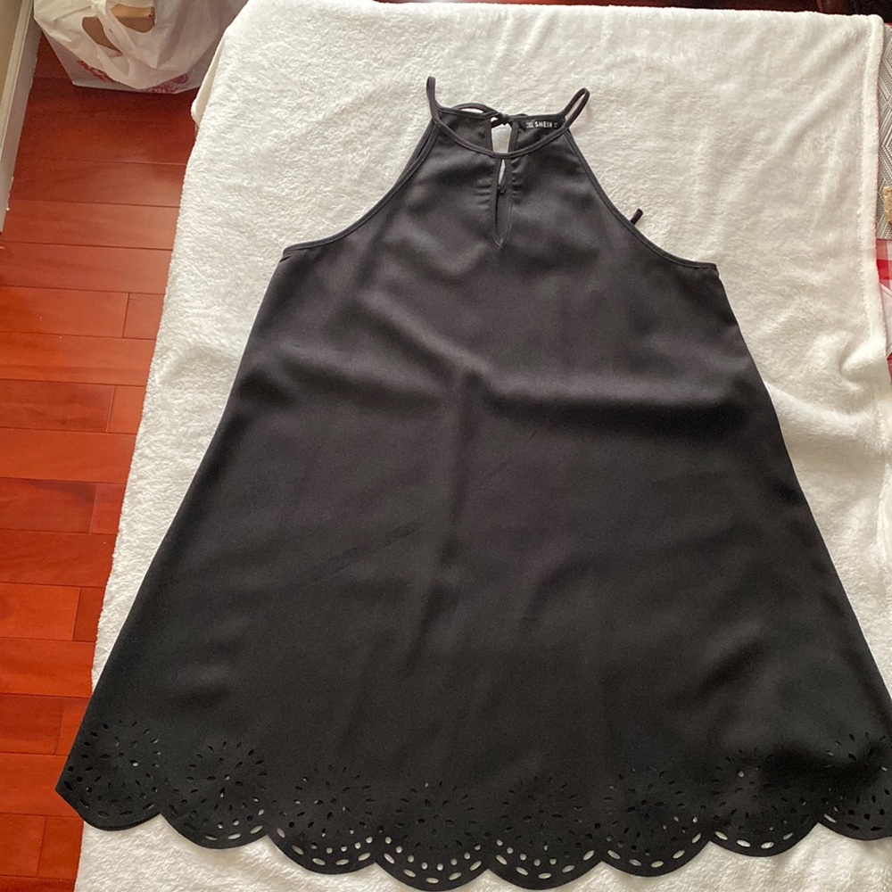 SHEIN black maternity dress (L)